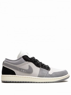 Nike Low SE Craft Cement Men's Air Jordan 1 White / Grey | SWVLJKI-71