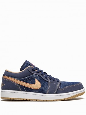 Nike Low SE Denim Men's Air Jordan 1 Blue | UVFTLDR-98