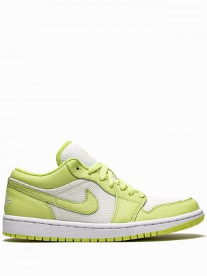 Nike Low SE Limelight Women's Air Jordan 1 White / Light Green | WZLNRTD-09