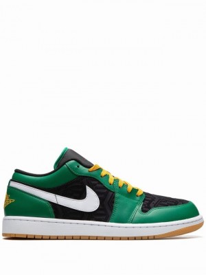 Nike Low SE Men's Air Jordan 1 Green / Black | PGBYELD-53