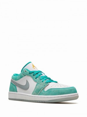 Nike Low SE Men's Air Jordan 1 Green / White | DYILWGH-85