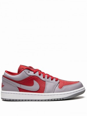 Nike Low SE Split – Gym Women's Air Jordan 1 Grey / Red | DZTFOXM-16