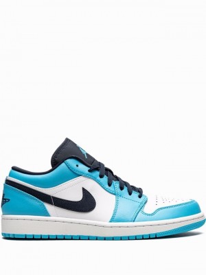 Nike Low UNC Men's Air Jordan 1 Blue / White | JOYQBHM-57