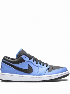 Nike Low University Men's Air Jordan 1 Black / Blue | IUOMDNC-49