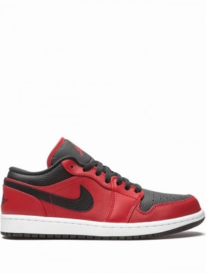 Nike Low Women's Air Jordan 1 Black / Red | QJBZPVC-02