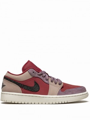 Nike Low Women's Air Jordan 1 Red / Grey | UBAGYQK-73