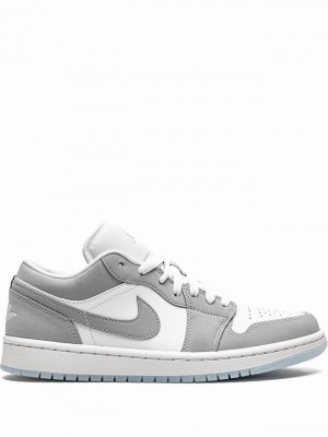 Nike Low Women's Air Jordan 1 White / Grey | HEJMDTX-79