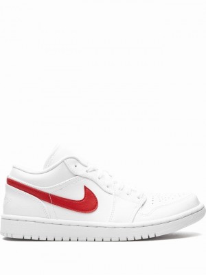 Nike Low Women's Air Jordan 1 White / Red | MLIBEZD-45