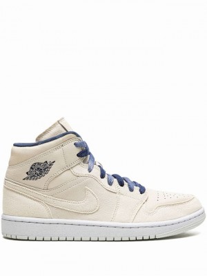 Nike MID High Top Women's Air Jordan 1 White | ZETQOFB-07