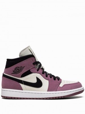 Nike Mid Berry Women's Air Jordan 1 Pink | AHVYKBN-12