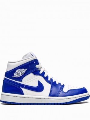 Nike Mid Kentucky Women's Air Jordan 1 Blue / White | KNHOYUT-21