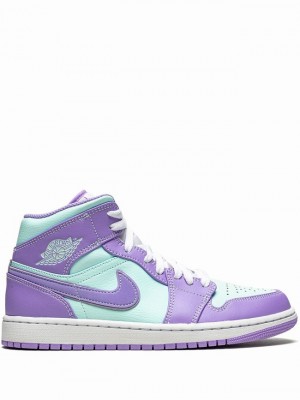 Nike Mid Men's Air Jordan 1 Purple | OXZJWVD-49