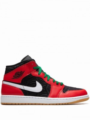 Nike Mid Men's Air Jordan 1 Red / Black | JSOWUHN-14