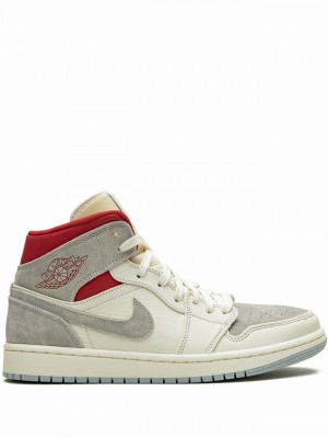 Nike Mid PRMtuff 20th Anniversary Men's Air Jordan 1 White | KZPMCDU-53