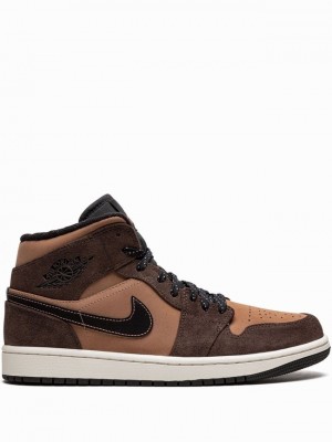 Nike Mid SE Earth Tone Men's Air Jordan 1 Brown | JOXRINZ-59