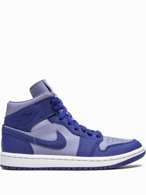 Nike Mid SE Iron Purple Women's Air Jordan 1 Purple / Deep Royal / Blue | CUXHVOQ-12