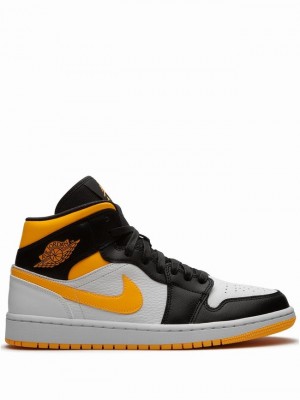 Nike Mid SE Laser/Black Women's Air Jordan 1 Orange / Black | LZDRPMV-21