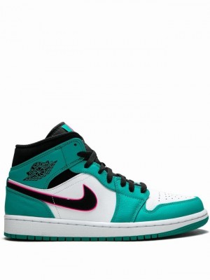 Nike Mid SE Men's Air Jordan 1 White / Blue | TWQOGJS-31