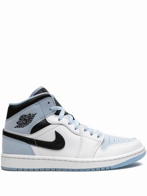 Nike Mid SE Men's Air Jordan 1 White / Blue | VSWPHBZ-98