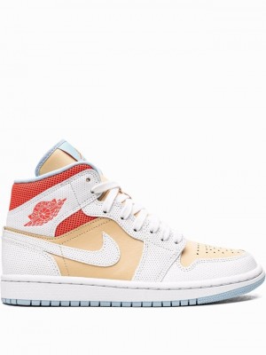 Nike Mid SE “Sesame” Women's Air Jordan 1 White / Beige | KSRZWMP-26