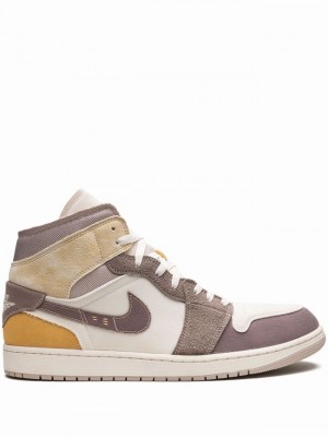 Nike Mid SE Taupe Haze Men's Air Jordan 1 Grey / White | HGLYZFR-74