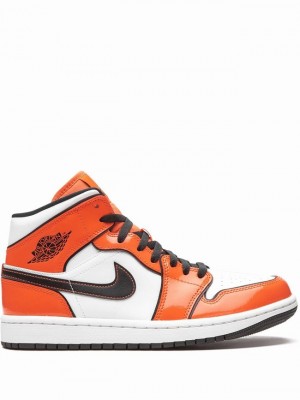 Nike Mid SE Turf Men's Air Jordan 1 White / Orange | XEPTMAS-41