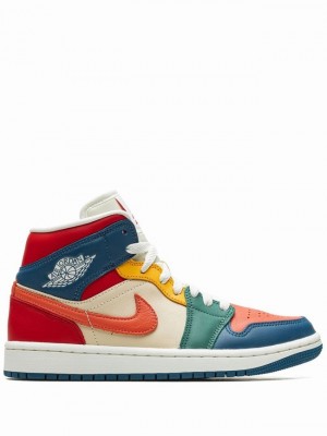 Nike Mid SE Women's Air Jordan 1 Multicolor | LSBAXMH-92