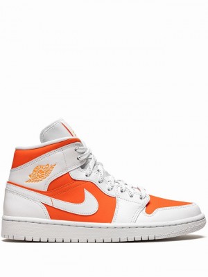 Nike Mid SE Women's Air Jordan 1 White / Orange | UEHOFLK-75