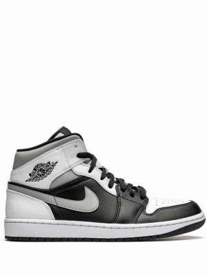 Nike Mid Shadow Men's Air Jordan 1 White / Black | XSATKEI-97