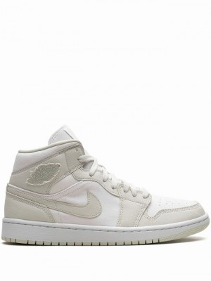 Nike Mid Spruce Aura Women's Air Jordan 1 White | HZFBUOE-02