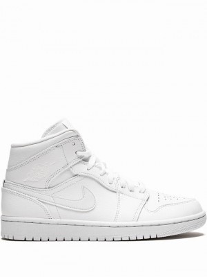 Nike Mid Triple Men's Air Jordan 1 White | UBFGJAN-68