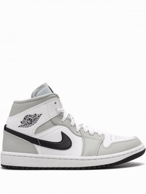 Nike Mid Women's Air Jordan 1 Grey / White / Black | TCVFUGO-49