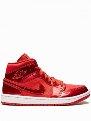 Nike Mid Women's Air Jordan 1 Red | UCBJYFS-25