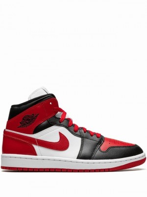 Nike Mid Women's Air Jordan 1 Red / White / Black | SEHQDRB-21