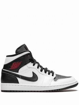 Nike Mid Women's Air Jordan 1 White / Black | TUXIDYO-30