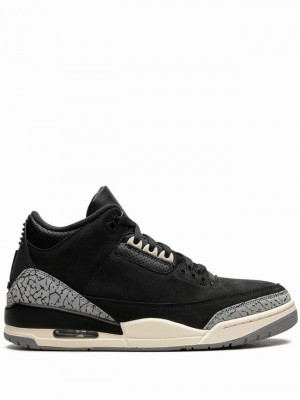 Nike Off Noir Women's Air Jordan 3 Black | CVBQGWL-51