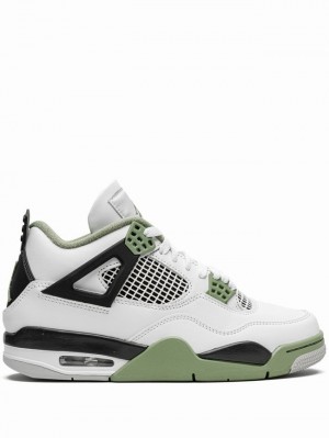 Nike Oil Women's Air Jordan 4 Green | JOFCDIU-04