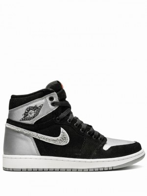 Nike Retro Aleali May Men's Air Jordan 1 Black / White | UGIACKV-58