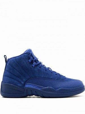 Nike Retro Deep Royal Suede Men's Air Jordan 12 Blue | AEZMXUT-10