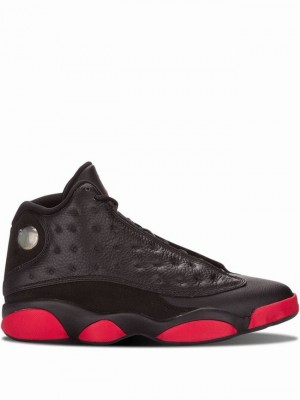 Nike Retro Dirty Bred Men's Air Jordan 13 Black / Red | IMGKUOJ-12