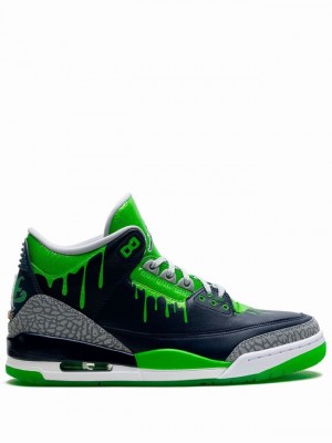 Nike Retro Doernbecher Hugo Men's Air Jordan 3 Black / Green | XRUELDQ-15