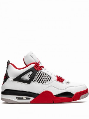 Nike Retro Fire 2020 Men's Air Jordan 4 White / Red | REZOCUT-54