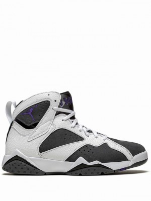 Nike Retro Flint Men's Air Jordan 7 White / Black | SNXDFQR-18