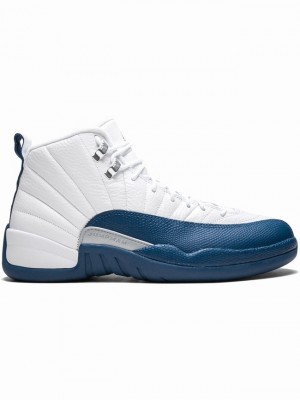 Nike Retro French 2016 Men's Air Jordan 12 White / Blue | WAMPVZI-25