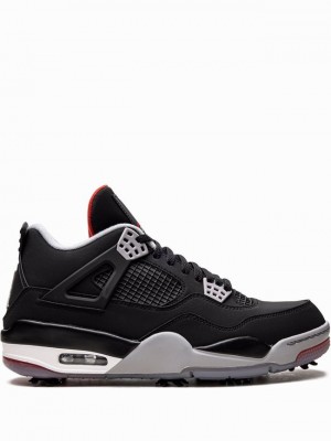 Nike Retro Golf Men's Air Jordan 4 Black | NXLWHKT-51