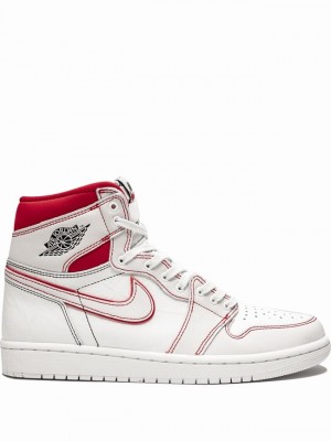 Nike Retro Hi OG Phantom Men's Air Jordan 1 White / Red | DOFCWKS-81