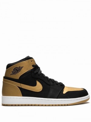 Nike Retro High Melo Men's Air Jordan 1 Black / Gold | DVCGLSZ-75