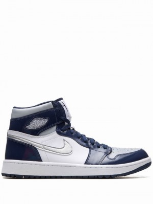 Nike Retro High Men's Air Jordan 1 White / Blue | YQXIMUJ-19