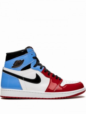 Nike Retro High Men's Air Jordan 1 White / Blue / Red | GABZSYV-82