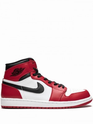 Nike Retro High Men's Air Jordan 1 White / Black / Red | SXGEBKU-51